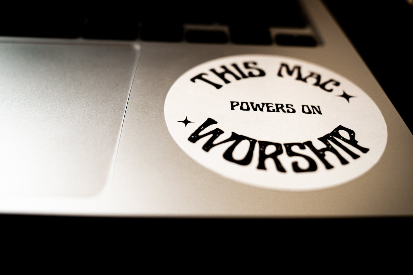 christian sticker laptop Macbook apple worship