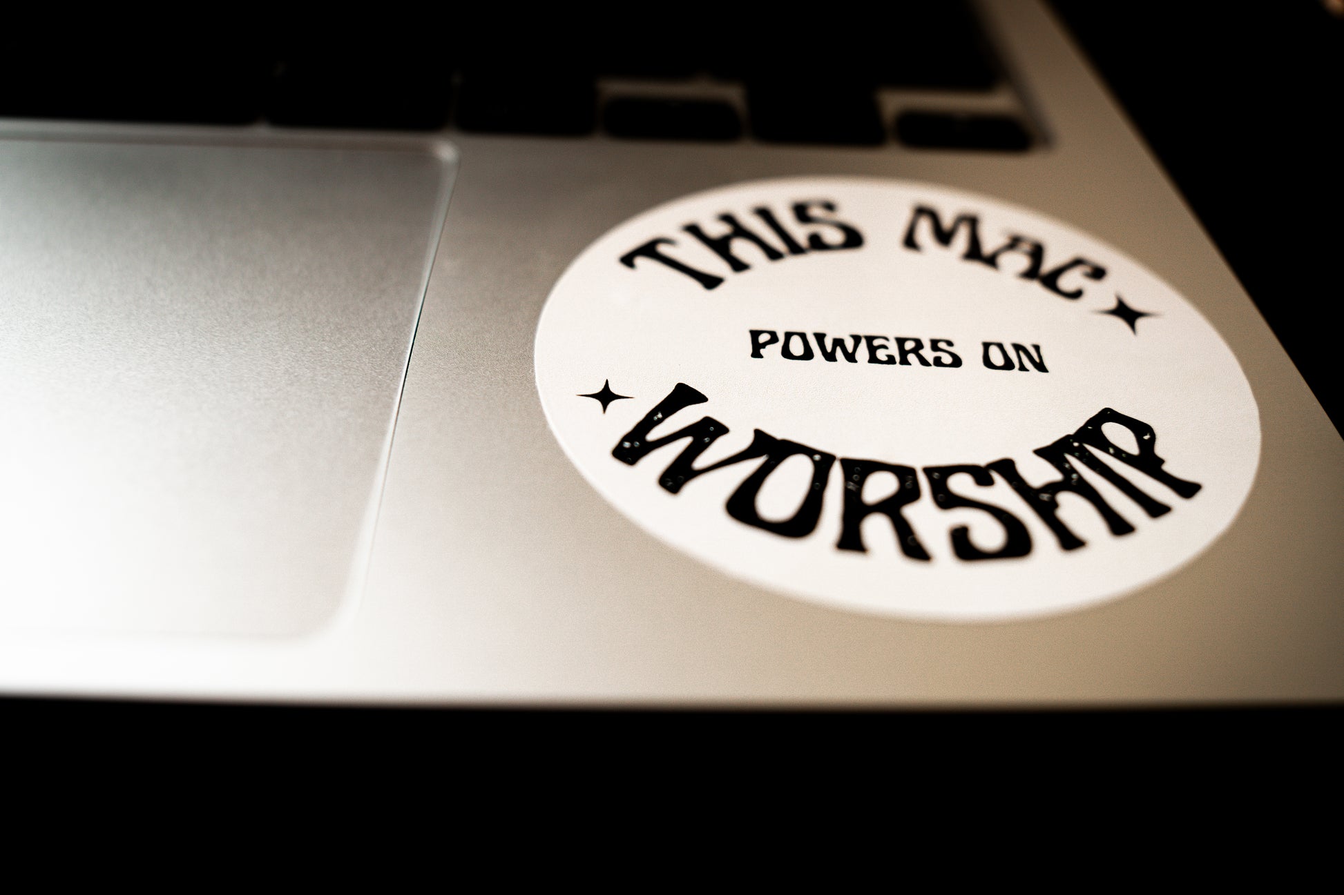 christian sticker laptop Macbook apple worship