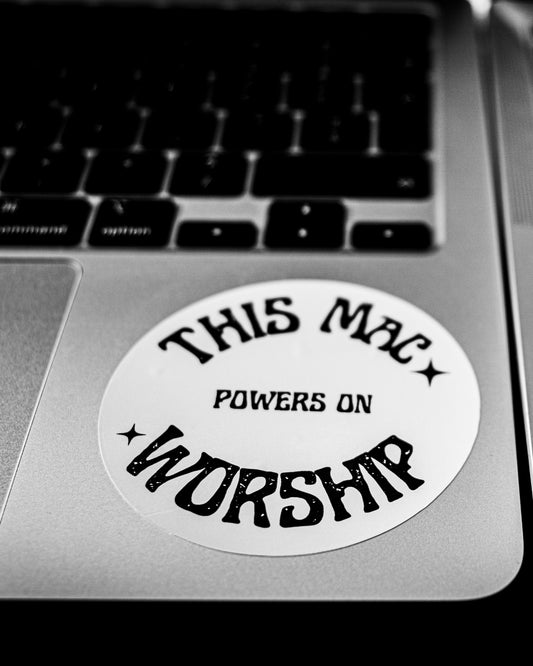 christian sticker laptop Macbook apple worship