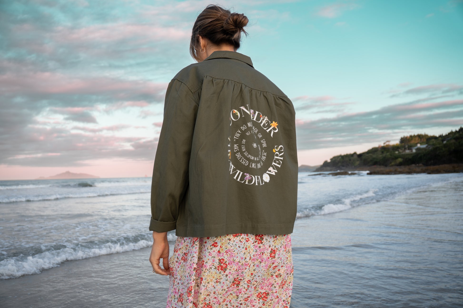 christian jacket army green consider the wildflowers luke 12 christian apparel bible clothing rags to robes brand